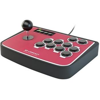Lioncast Controller Joystick per Combattimento Arcade con Pulsanti Programmabili, Sanwa, Modalità Turbo / Rapida con Piedini in Gomma per PC / Sony PlayStation (PS2, PS3)