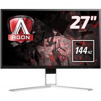 AOC AGON AG271QX Monitor Gaming da 27, QHD, 2560 x 1440, 144 Hz, 1 msec, Speaker, D-Sub, 2 X HDMI, DP, 4 Porte USB, Nero