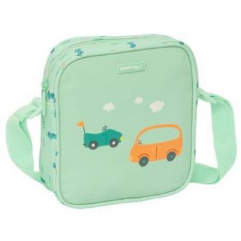 Bolso Bandolera Safta Coches Verde 16 x 18 x 4 cm