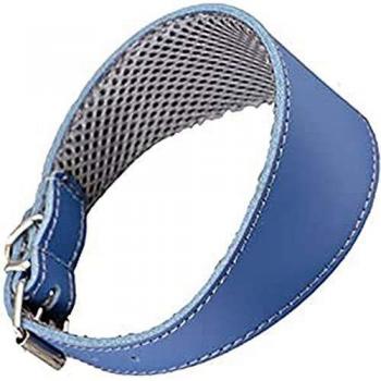 Collar Galgo de Cuero 3D Azul y Gris 45 cm