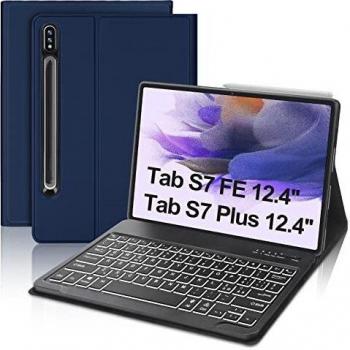 Custodia con tastiera italiana per Samsung Galaxy Tab S7 Plus (SM‑T970, T975, T976, T978) – protezione completa e penna inclusa