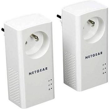 Netgear PLP1000 2-Port Powerline 1000 Mbps Adapter with Filtered Outlet and Gigabit Ethernet Port (White)