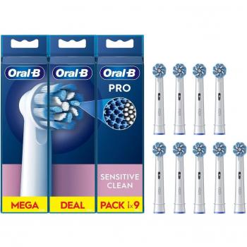 Oral-B Pro Sensitive Clean Cabezales De Recambio, Pack De 9 Unidades