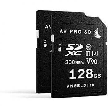 Card AngelBird AVP128SDMK2V90X2 – 128 GB UHS‑II V90, confezione da 2
