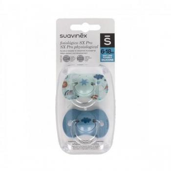 CHUPETES SUAVINEX SILICONA FISIOLÓGICO SX PRO 6-18 M 2 UDS