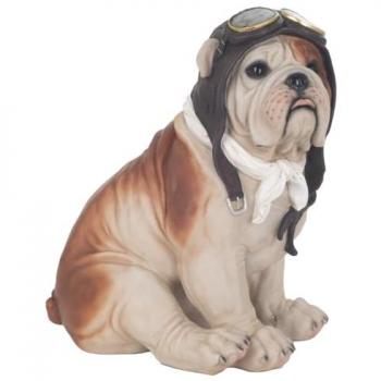 Figura Decorativa Bulldog Marrón 32x26x41cm