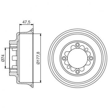 Tambor de travão Bosch 0 986 477 154