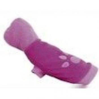 Forros Polar Fucsia Rosa de Peluche con Capucha Huellas 50 cm