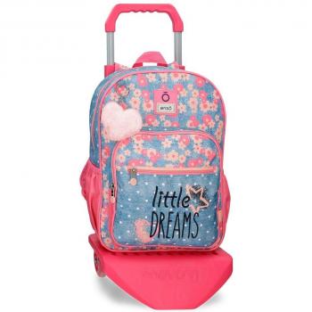 Mochila Enso Little Dreams con carro rosa 38 cm