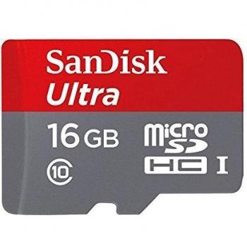 Sandisk Ultra Imaging Memory Card MicroSDHC 16GB + Adapter SD up to 80MB/sec, UHS-I Class 10, [Old Model]