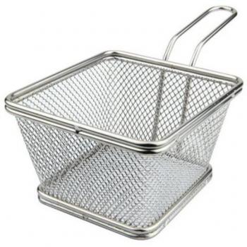 Ilsa Mini Cestino Fritture Quadrato 12 Cm In Acciaio Inox