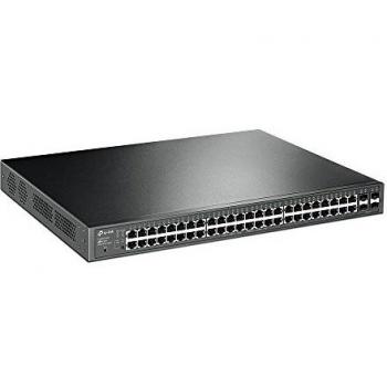 Switch TP‑Link T1600G‑52PS PoE Intelligente, 48 Porti PoE + 4 Slot SFP, 384 W, Routing Statico, Tag VLAN