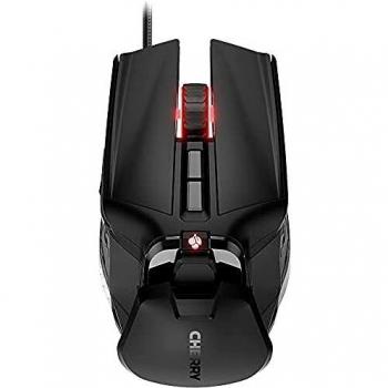 Mouse Cablato Ottico Nero 9 Tasti 12000 dpi Illuminato