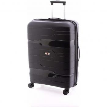Gladiator Trolley Polipropileno 70 CM 4 R Extensible, Cremallera Tiempo Libre y Sportwear, Adultos Unisex, Negro