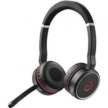 Jabra Evolve 75 UC Wireless Stereo Headphones, Certified UC Headphones with Long-Lasting Battery, USB Bluetooth Adapter, Black