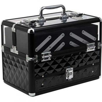 Maletín de Maquillaje HOMCOM Organizador Cosméticos Portátil 30x18.5x22 cm