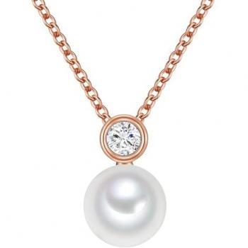 Cadena Valero Pearls Oro Rosa Perlas Blancas