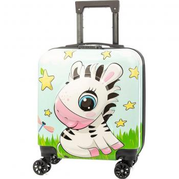 Maleta Trolley Infantil Cebra ABS