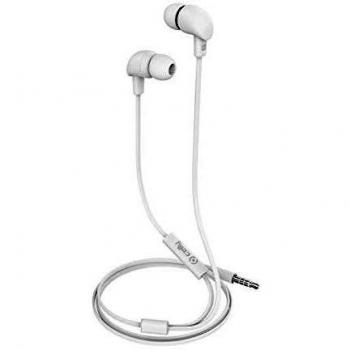 Celly Stereo Headphones with Flat 3.5mm Cable, Color: White