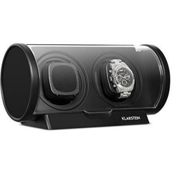 Klarstein Lugano Soporte para Relojes 2 Relojes Negro