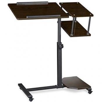 Tavolino per Pc Relaxdays, Supporto Computer Portatile, Mobile Grande, 100x77x40 cm, 4 Ruote con Freno, Nero