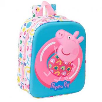 Peppa Pig Mochila de Guardería 3D – 22x10x27 cm