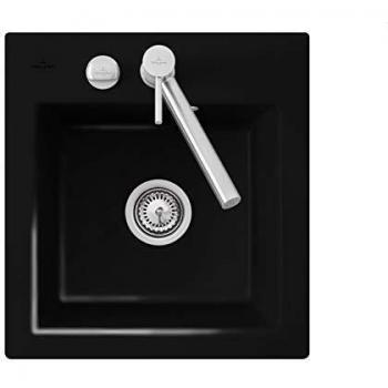 Fregadero Subway 45 XS Villeroy & Boch Cromo Negro con Desagüe Automático