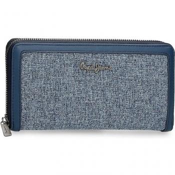 Cartera Maddie de Pepe Jeans para mujer en azul con cremallera