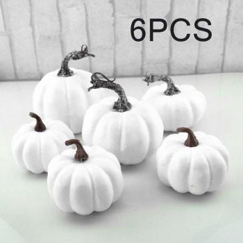 Halloween White Plastic Pumpkin Set