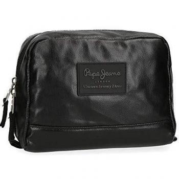 Neceser Pepe Jeans April 20,5x15x8 cms Poliéster Negro