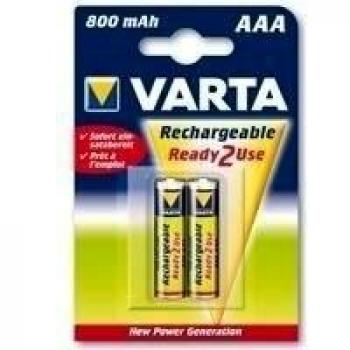 Pila VARTA Recargable AAA 800mAh BLx2 Ready TO Use