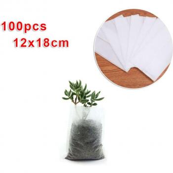 100 Uds Bolsas de Tela No Tejida para Cultivo de Plántulas