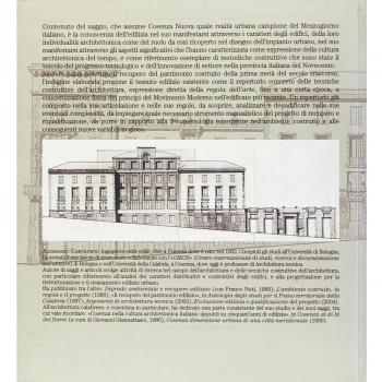 Architettura e metodiche costruttive a Cosenza Nuova. Un'indagine per il recupero dell'edilizia del Novecento