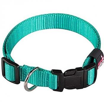 Collar de nylon regulable turquesa 1.5x18-35cm Arppe