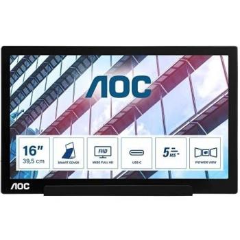 AOC I1601P Monitor Portatile 15.6 LED IPS Full HD, Nero