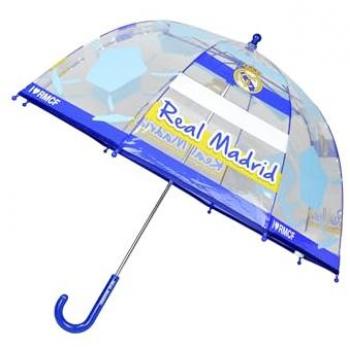 Paraguas Infantil Real Madrid 48cm Transparente Manual