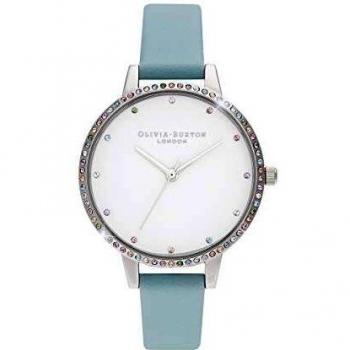 Olivia Burton Reloj Analógico para Mujer de Cuarzo con Correa en Cuero OB16RB19