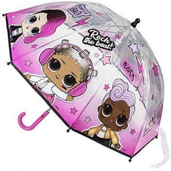 Paraguas Manual para Niñas LOL Rosa