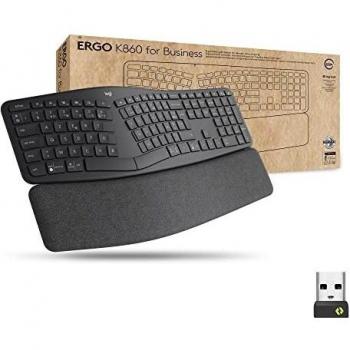 Logitech K860 for Business tastiera Bluetooth AZERTY Francese Grafite