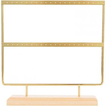 Soporte dorado para pendientes