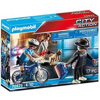 PLAYMOBIL City Action 70573 Bici Policial: persecución del carterista