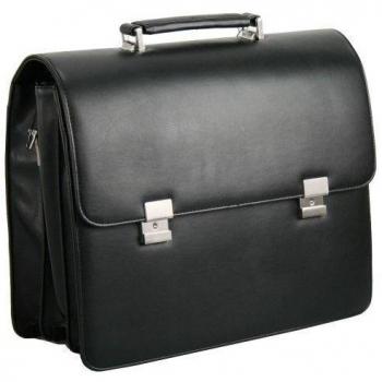 D&N Business Line Maletín, 41 cm, 23 Liters, Negro (Schwarz)