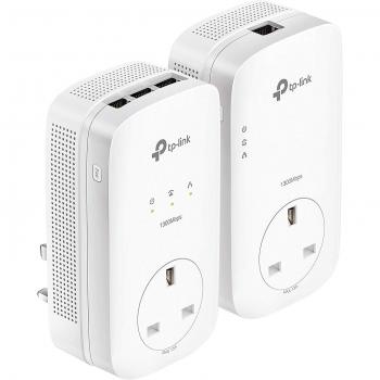 Kit PowerLine TP‑Link TL‑PA8033P 1300 Mbit/s Ethernet Gigabit White (2 unità)