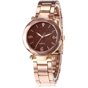 Reloj de Cuarzo Clásico para Mujer con Pulsera de Metal y Cristales