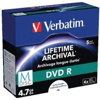 Verbatim M-Disc DVD R 4,7 GB 5 pezzi