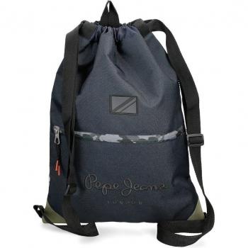 Pepe Jeans. Mochila saco Cromwell negro Pepe Jeans