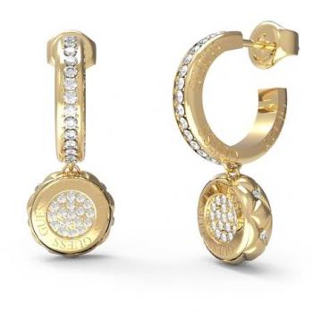 Pendientes de oro dorado Guess estilo elegante