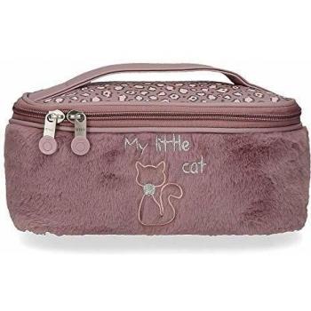 Neceser Enso My Little Cat Morado 22x10x10 cms PVC y Poliéster