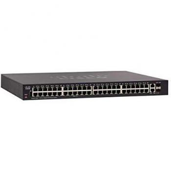 Smart switch Cisco SG250-50HP con 50 porte Gigabit Ethernet con 48 porte Gigabit Ethernet RJ45 e 2 porte SFP Gigabit Ethernet combinate più PoE di 192 W, protezione limitata a vita (SG250-50HP-K9-EU)