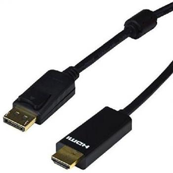 MCL DisplayPort/HDMI 5 m Negro
